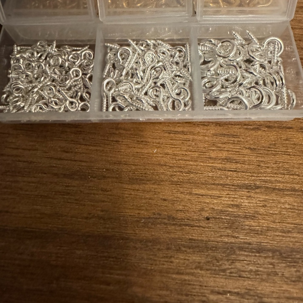 LOT bundle Jewelry earring making kit gold & silver findings crafts screw pins - Picture 3 of 6